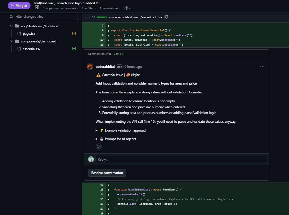 GitHub pull request with merge conflict resolution